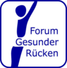 eine Figur und die Aufschrift "Forum Gesunder Rücken"
